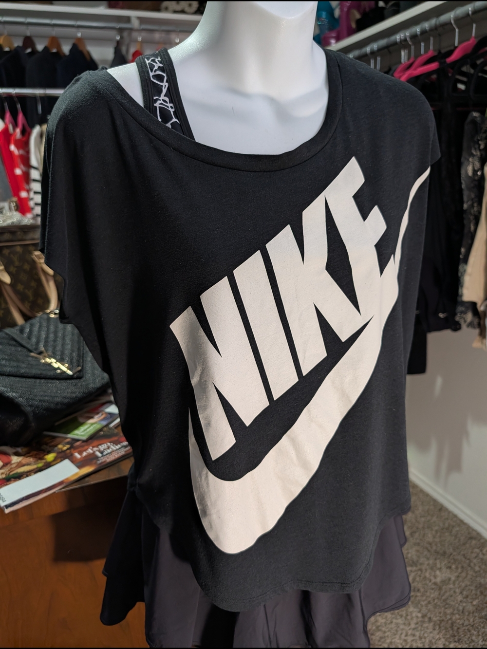 Nike Women's Black Logo T-Shirt